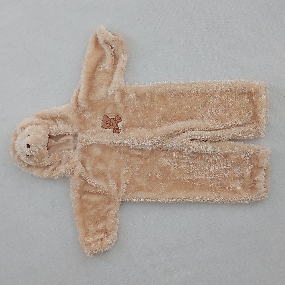 Tan Teddy Bear Baby Hooded Onesie/Costume NWOT